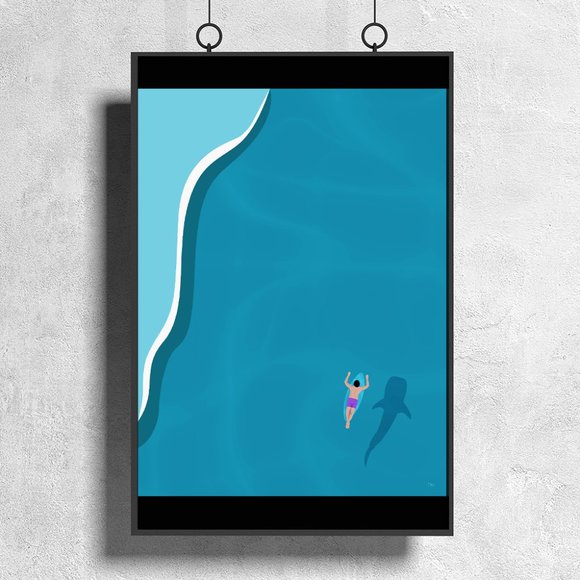 Surfer Dude - Illustration Shark